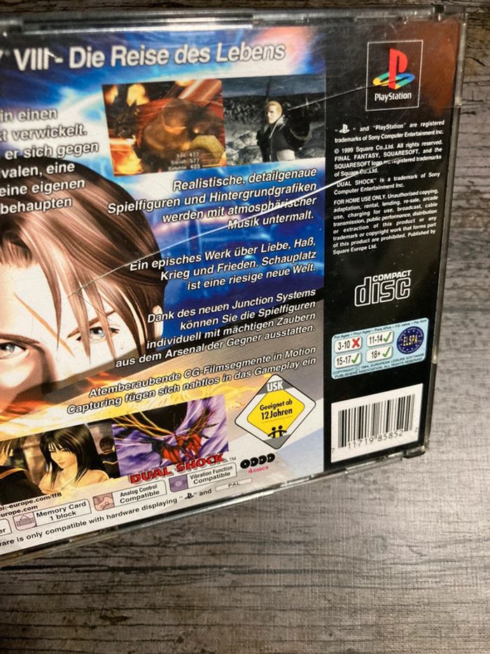 Final Fantasy VIII Jeu PS1 Complet Version Allemande Sony - photo numéro 3