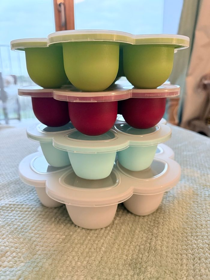 🍼 Lot complet de 4 moules multiportions Béaba en silicone (2x60 ml, 90 ml et 150 ml) - photo numéro 2