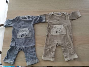 Lot de 2 pyjamas sans pieds kitchoun