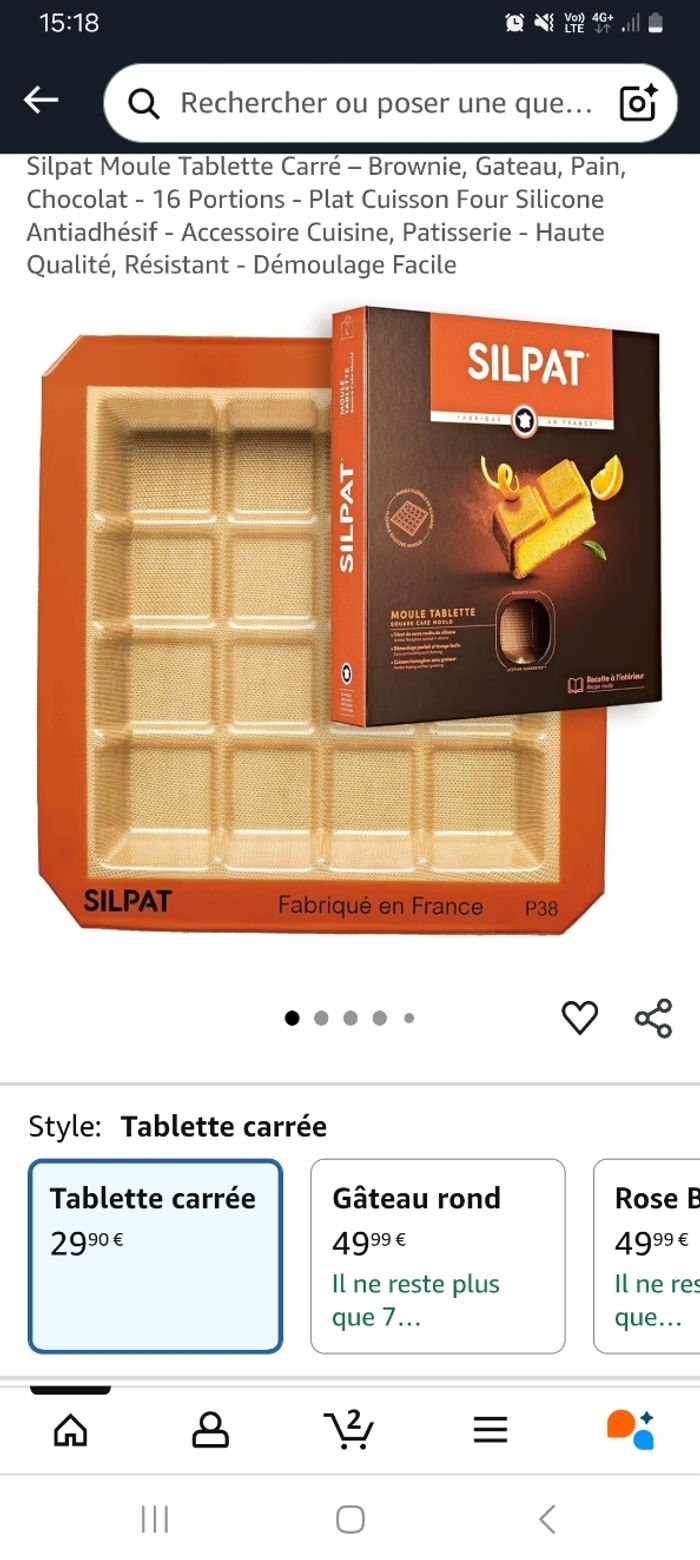 Moule tablette silpat