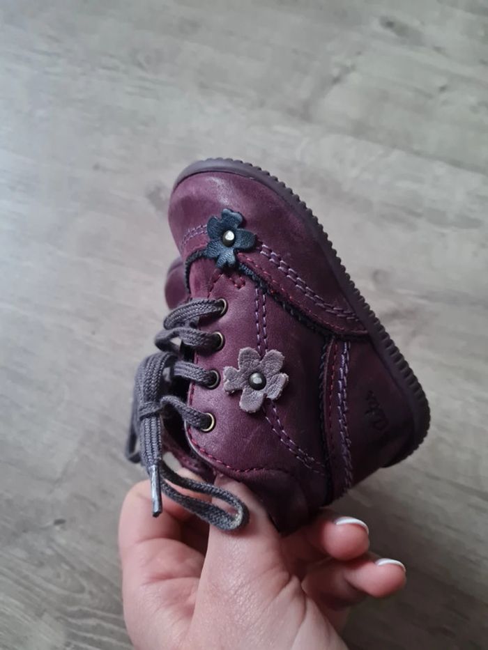 Chaussures #filles #aster #18 #mauve #fleurs #bottines #lacets - photo numéro 6