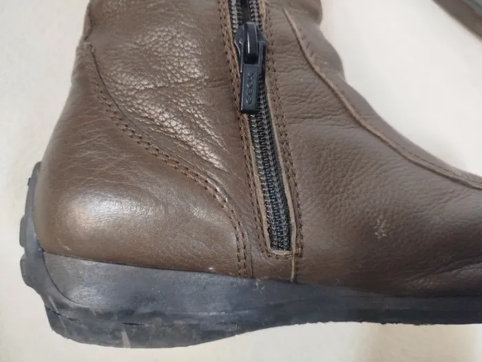 Bottes marron sans talon femme - Geox T 38 - photo numéro 11