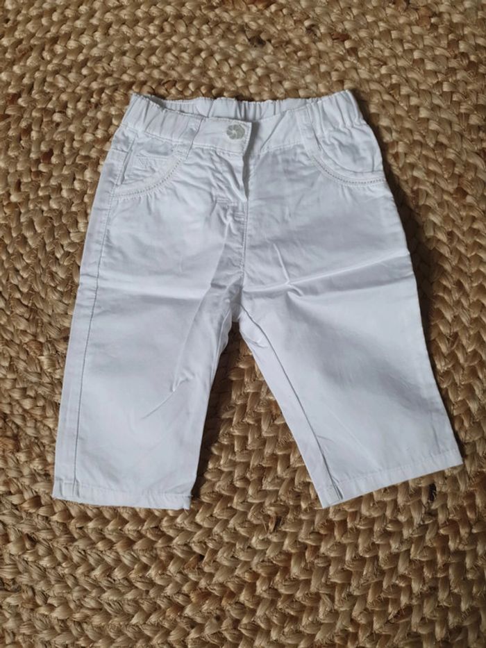 Pantalon blanc chicco 6 mois neuf - photo numéro 3