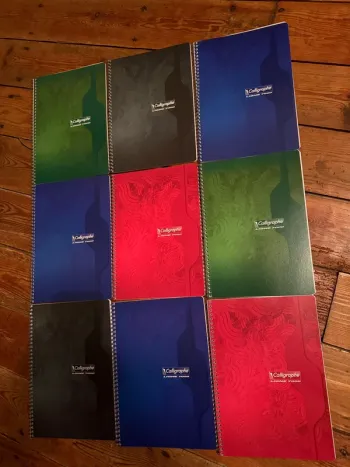 NEUF Calligrahe lot de 9 cahiers petits carreaux spirales Ligne 7000 100 pages 70g