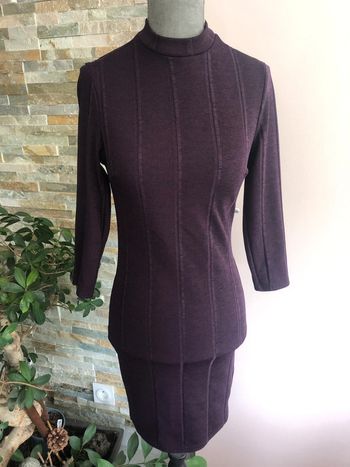 Robe moulante violette Atmosphere 36/38.