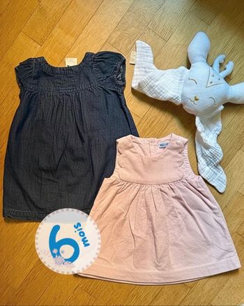2 Robes Bébé Fille 6 Mois Jacadi & Bout'chou