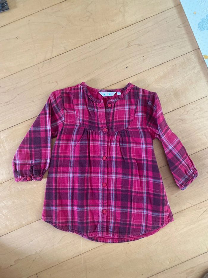 Blouse / tunique à carreaux - 24 mois