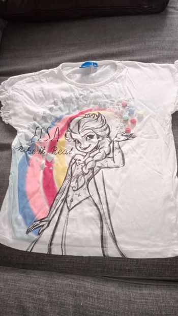 Tee shirt reine des neiges 8ans