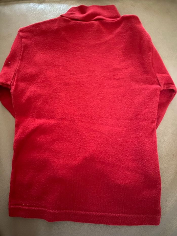 Tee shirt manche longue rouge fille - photo numéro 2
