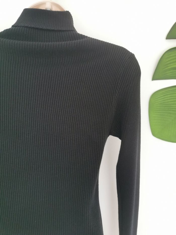 Pull / Sous-pull col roulé côtelé noir Shein Taille M - photo numéro 6