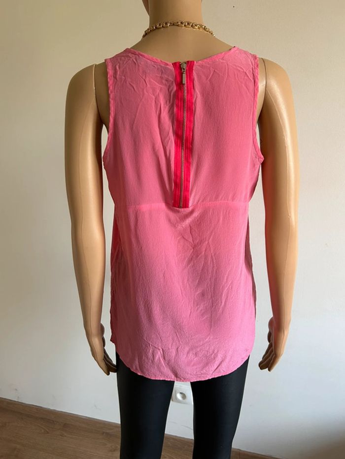 Top rose sans manches Caroll taille 36 jamais porté - photo numéro 7