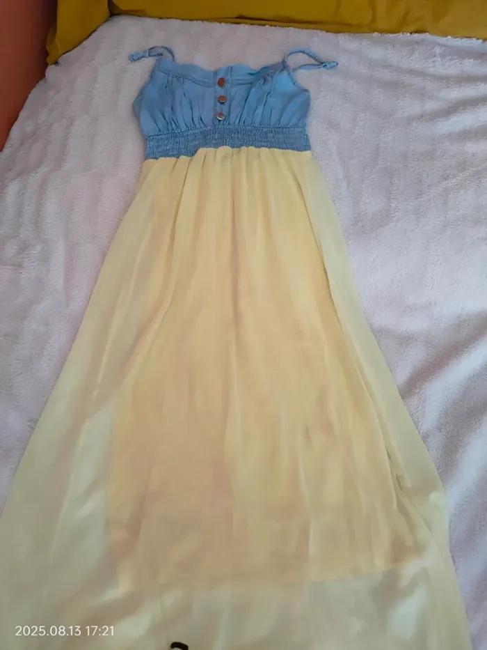 Robe jeans voilage t36 - photo numéro 2