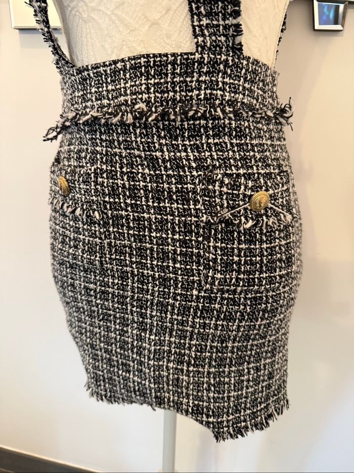 Robe salopette à carreaux en tweed XS - photo numéro 2