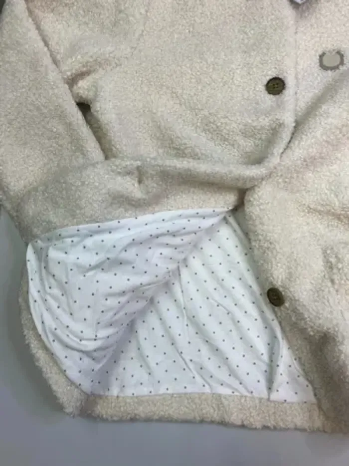 Manteau fille - neuf - crème- Okaïdi - Taille 14 ans - photo numéro 5