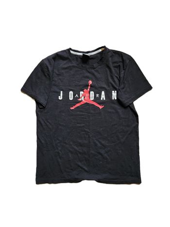 T-shirt Jordan Nike Streetwear Iconique Taille L (Convient S/M) Noir