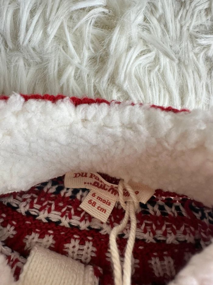 Gilet rouge et blanc du pareil au même taille 6 mois - photo numéro 4