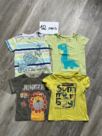 Lot 4 tee-shirts 12 mois