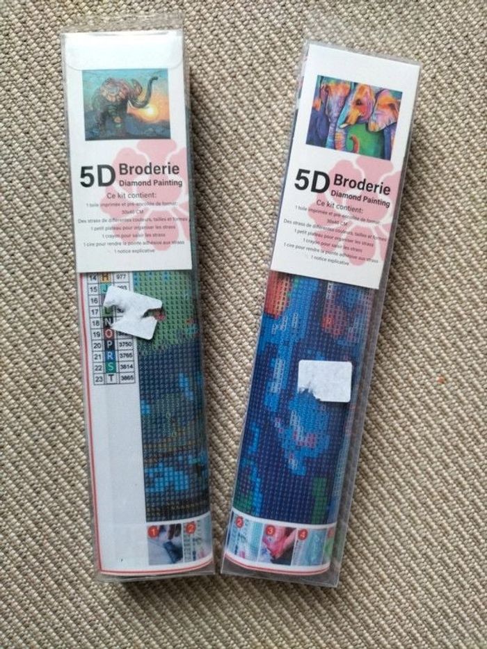 🎨2 Diamond Painting sur les éléphants 🎨