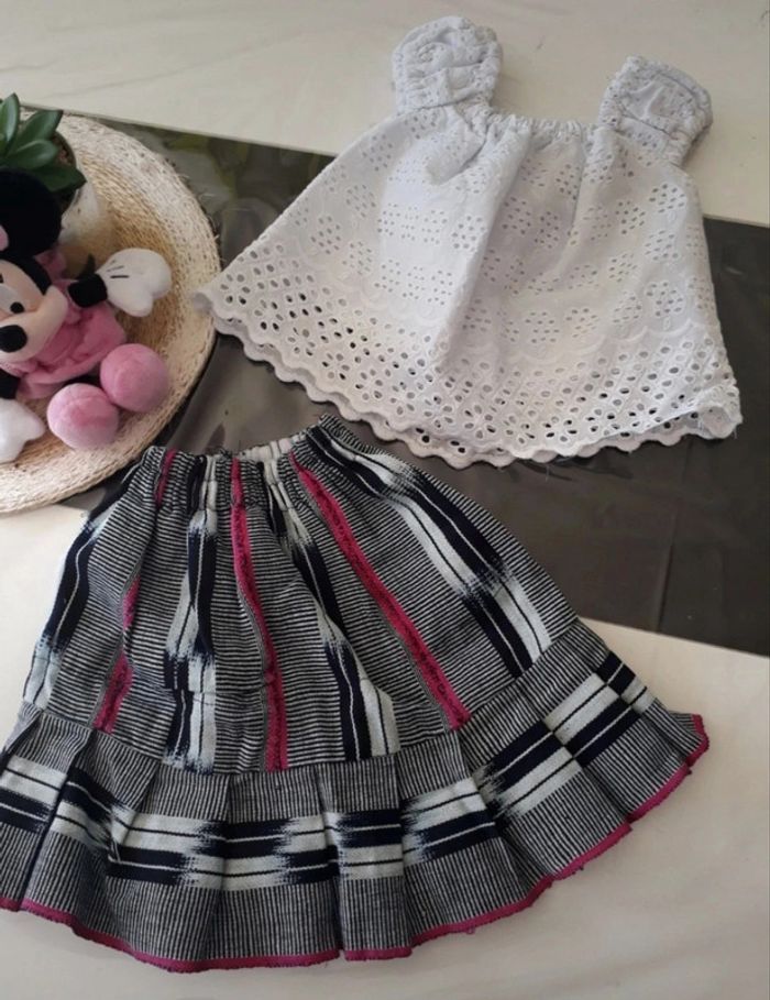 Ensemble d'été à motifs Taille 12 mois💞🌿 - photo numéro 2