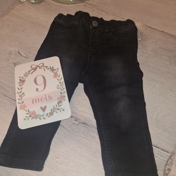 Jean bébé 6-9 mois noir H&M