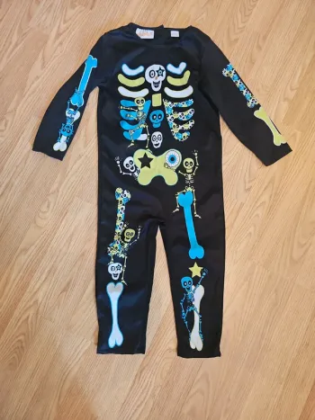 Déguisement halloween squelette 2/4 ans