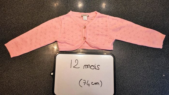 boléro rose taille 12 mois