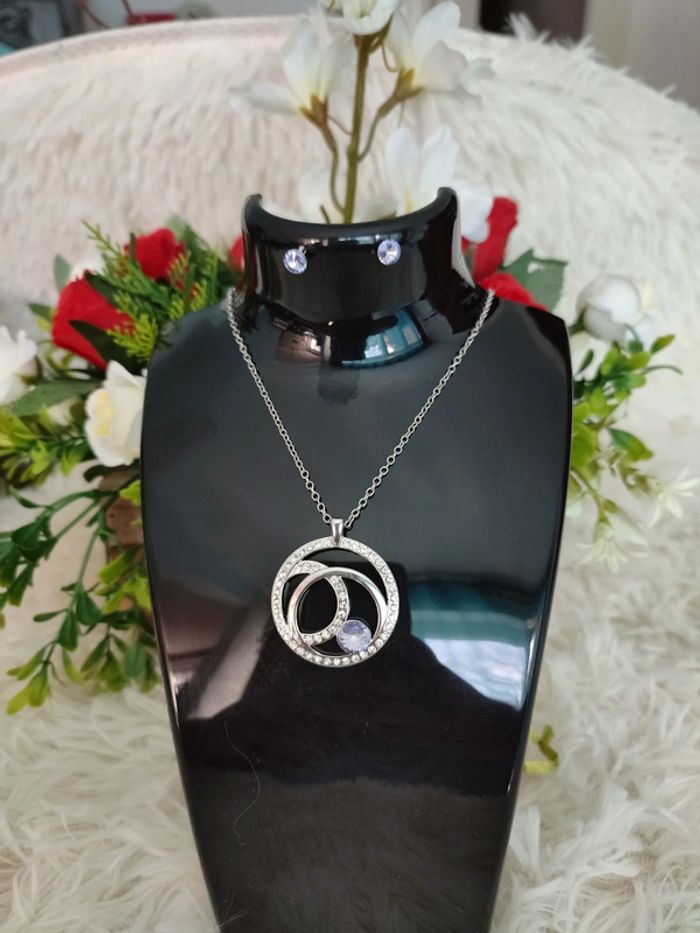Parure collier et clous d'oreilles - photo numéro 3