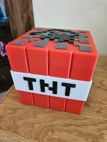 Grandes boîte de rangement TNT Minecraft | Coffre trésor gamer | Déco chambre gamer