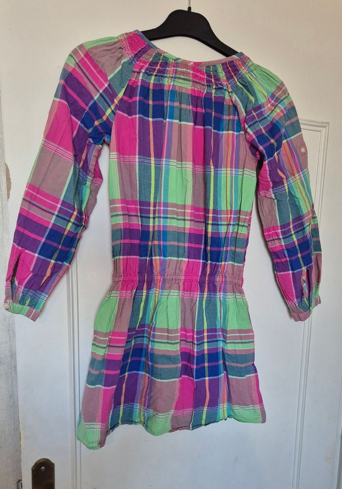 Robe patineuse fille Ralph lauren rose et bleu motif écossais taille 10ans - photo numéro 4