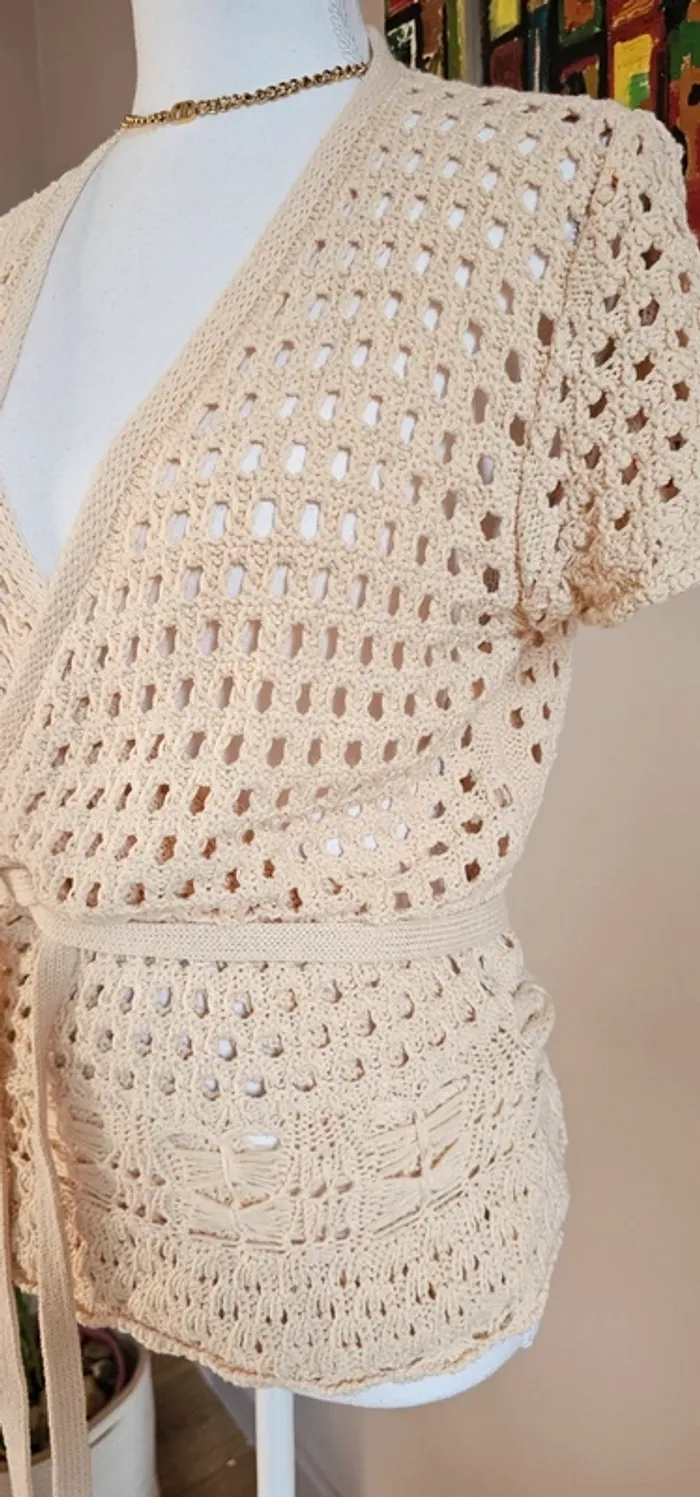 Top esprit boheme crochet vintage - photo numéro 3