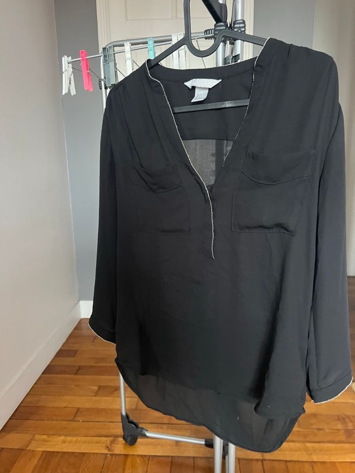 Chemise noire H&M  taille 36 - photo numéro 2