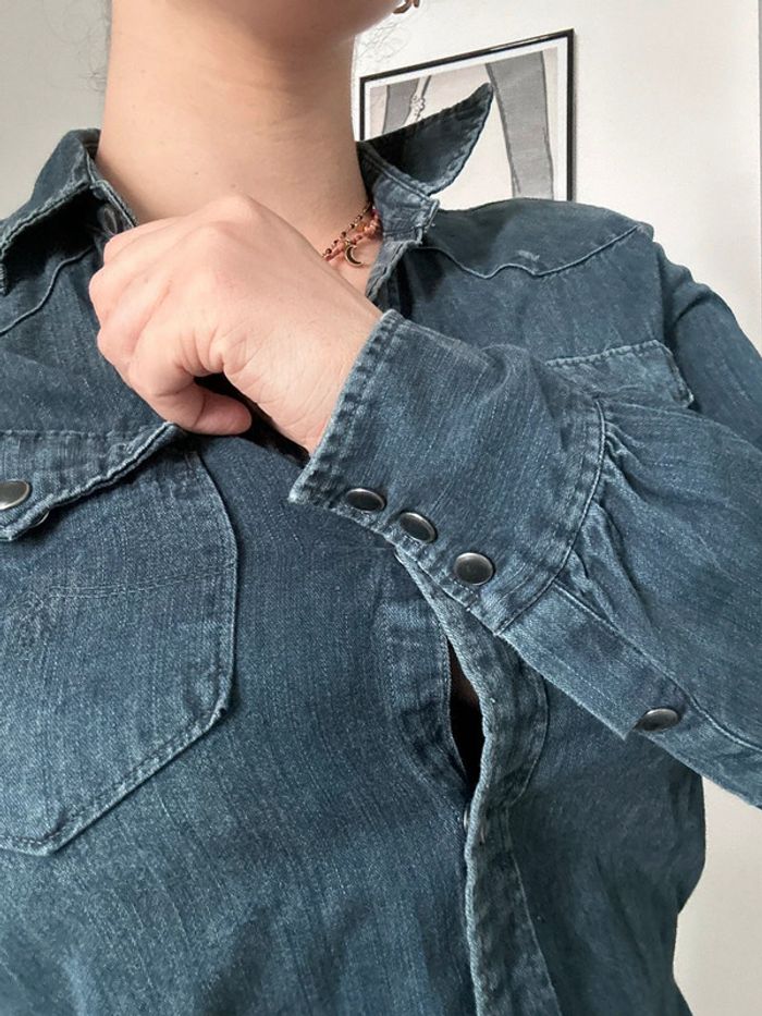 Chemise en jean Ralph Lauren – Taille S - Bleu denim - vintage - photo numéro 4
