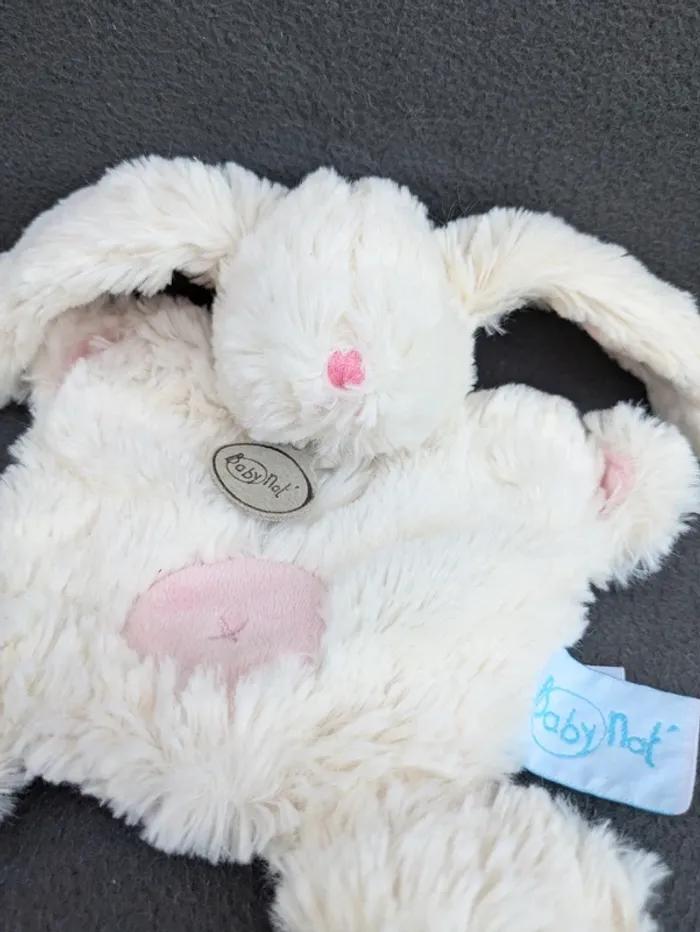 Doudou plat Lapin Baby Nat - photo numéro 3