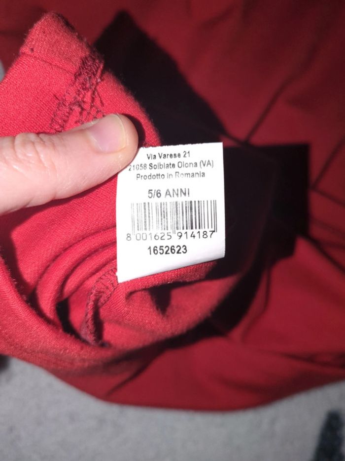 Robe rouge et noir droite classique made in italie 5 ans fille - photo numéro 4