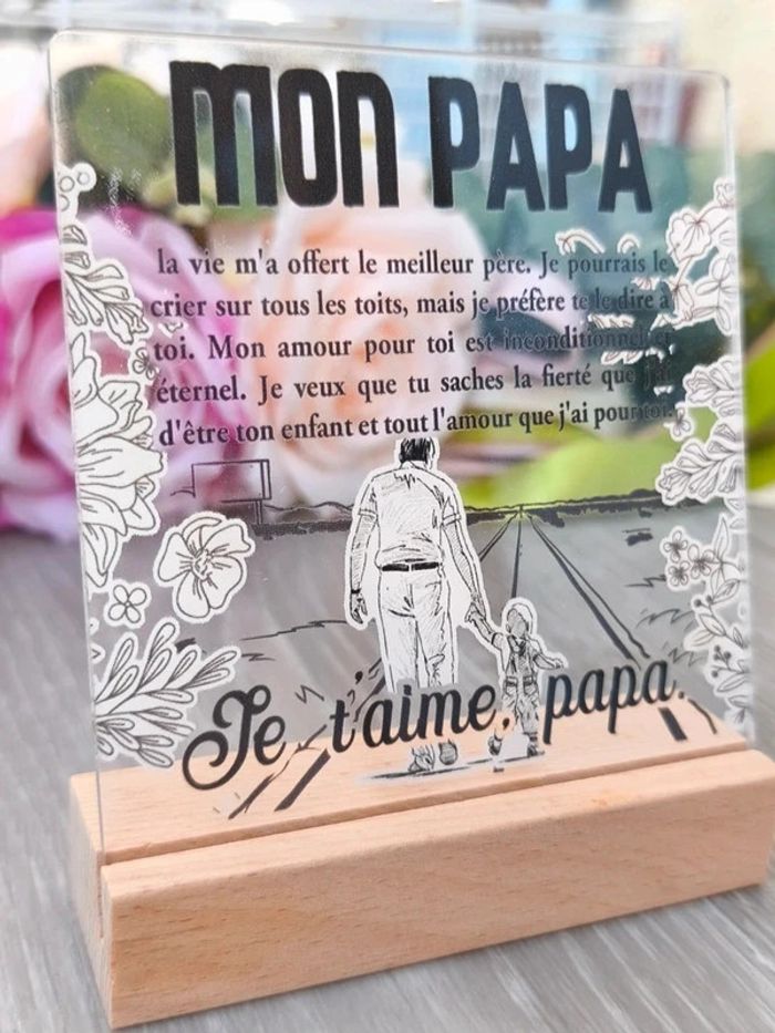 Plaque carrée " Mon PAPA " - photo numéro 2