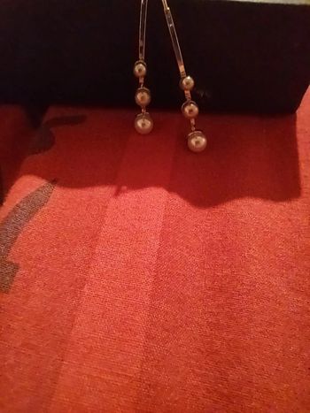 Boucles d'oreilles doré avec perles