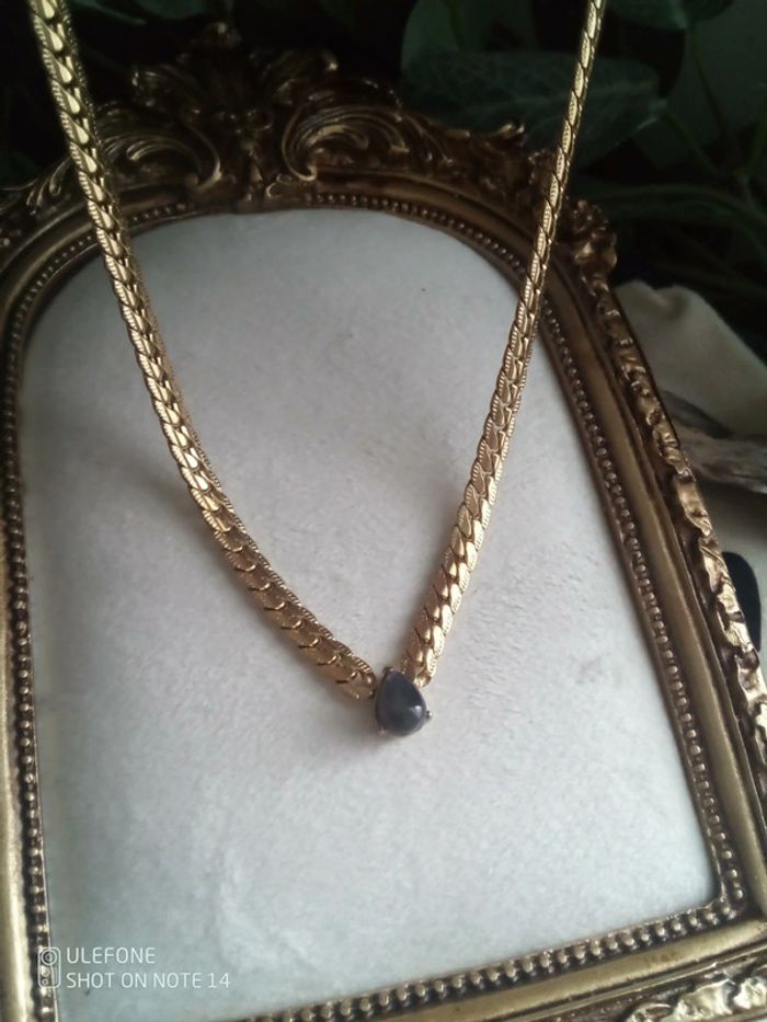 Collier de protection serpent goutte de labradorite pierre naturelle - photo numéro 2