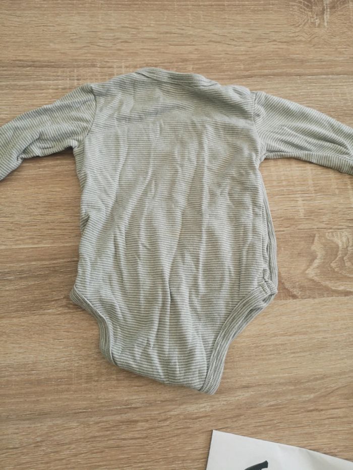 6 mois bodie manche longue rayé gris blanc - photo numéro 4