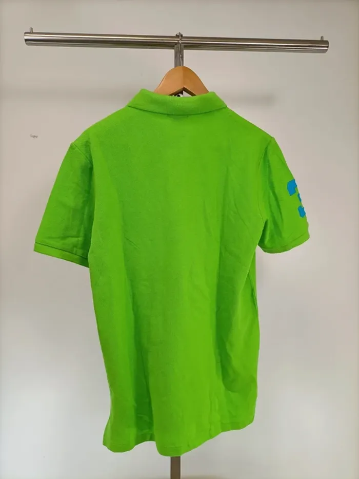 Polo Ralph Lauren - Vert Flash - Ecusson bleu - taille XL - 100% coton - photo numéro 8