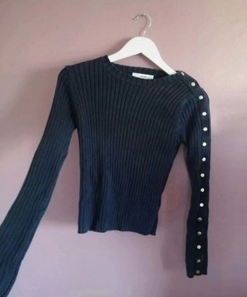 Pull en coton bleue marine Zara