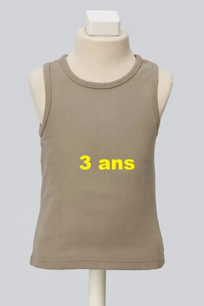 Débardeur côtelé kaki Kid Kanaï Taille 3 ans