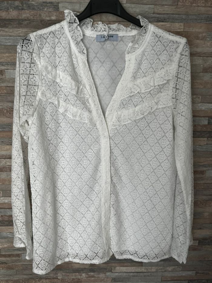 Blouse blanche dentelle