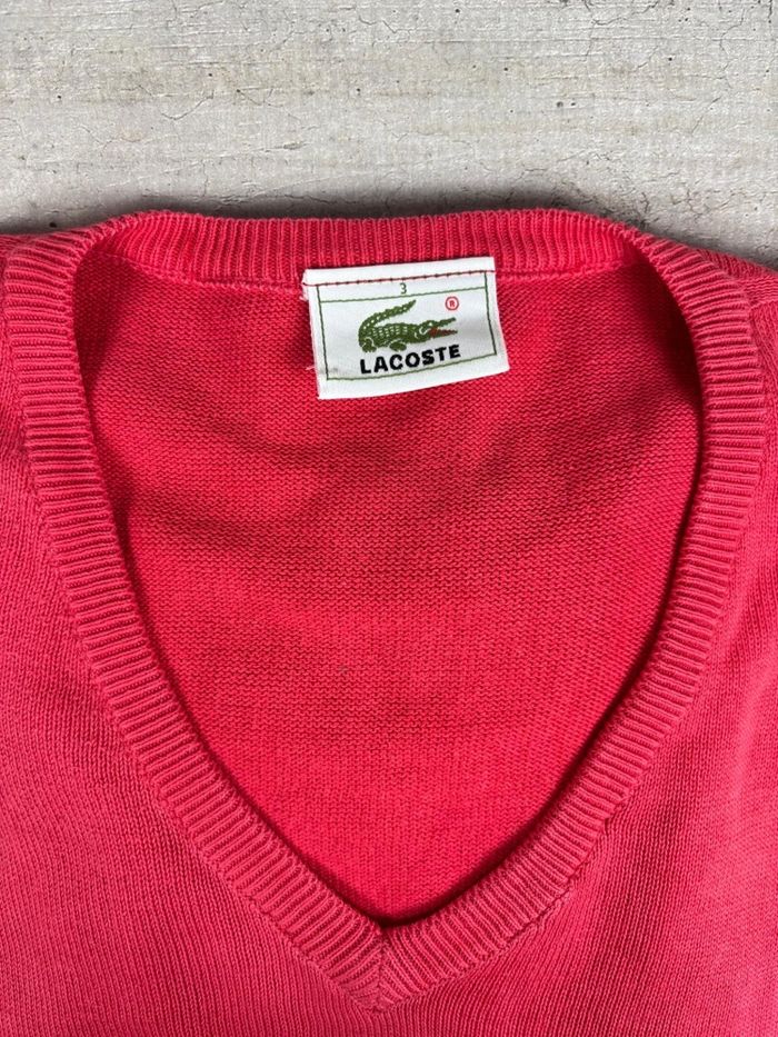 Pull Lacoste rose taille 3 ou S - photo numéro 5