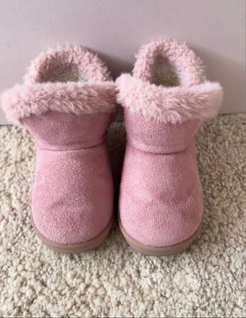 Bottines fourrure rose 22