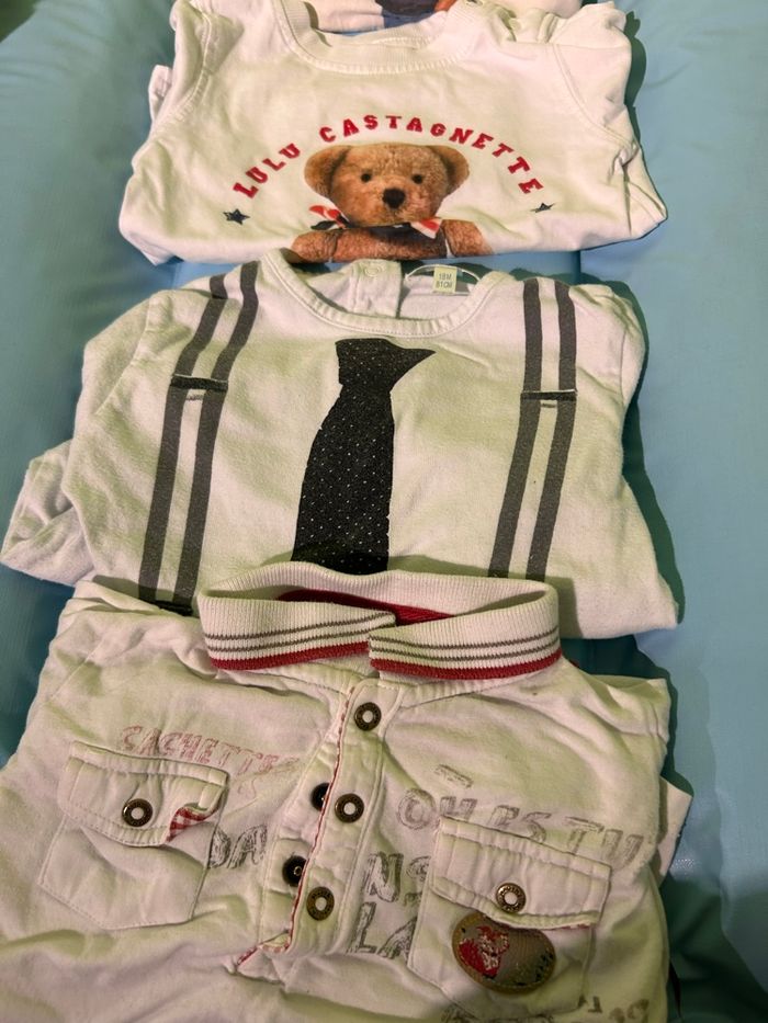Lot t-shirts manches longues 18 mois - photo numéro 2