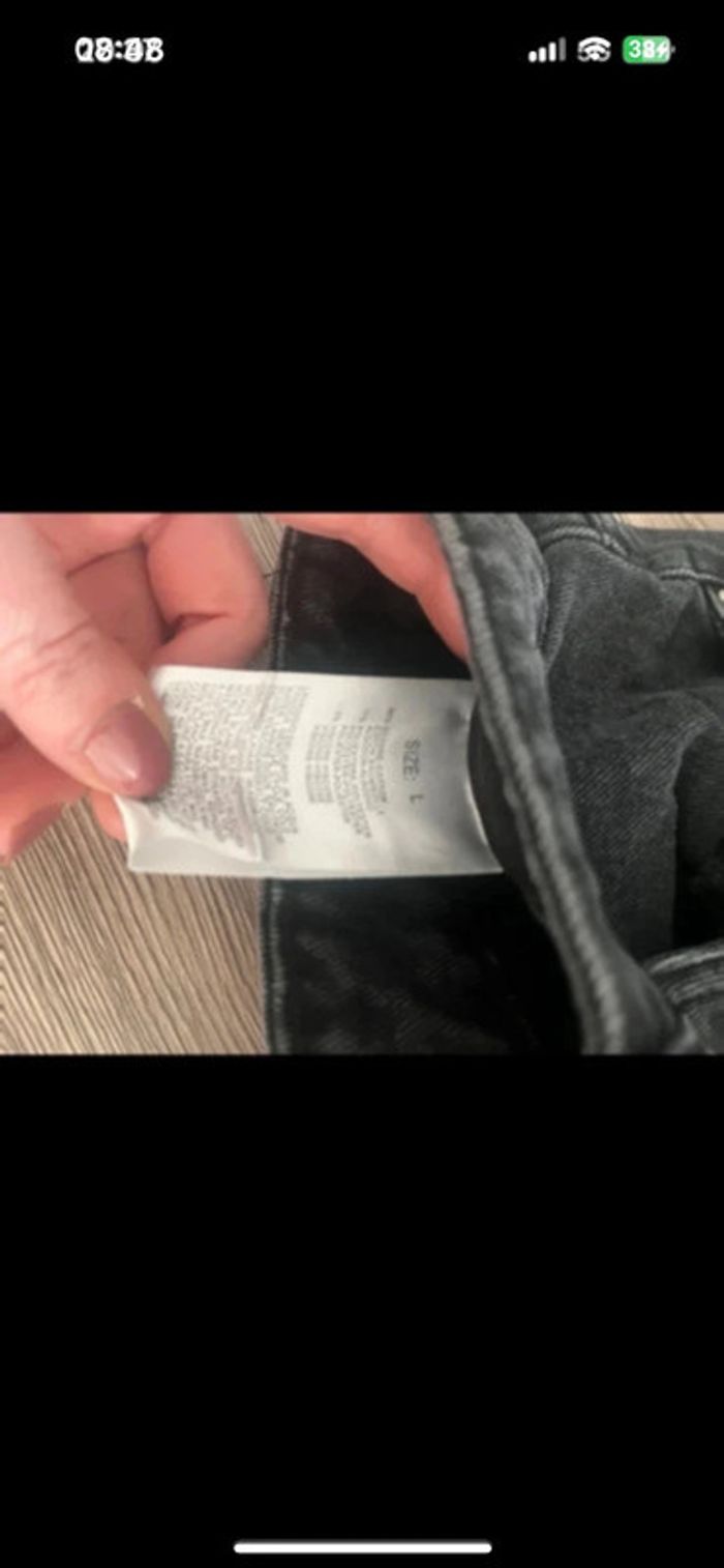 Short en jean noir Taille L - photo numéro 7