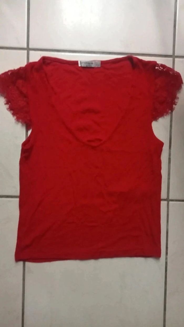 Magnifique t-shirt manches courtes en dentelle - photo numéro 5