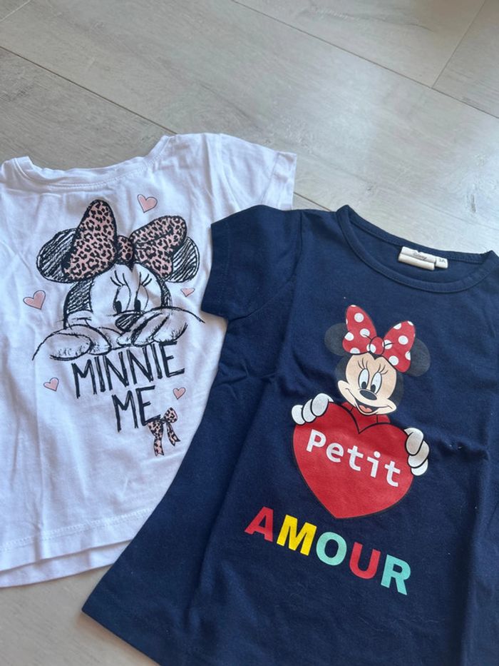 Lot de 2 tee shirt Disney Minnie - photo numéro 2