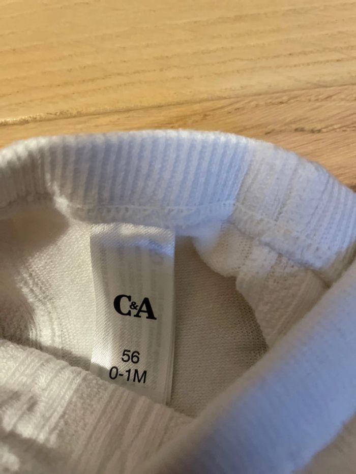 Collant blanc crème - C&A - 0/1mois - photo numéro 3