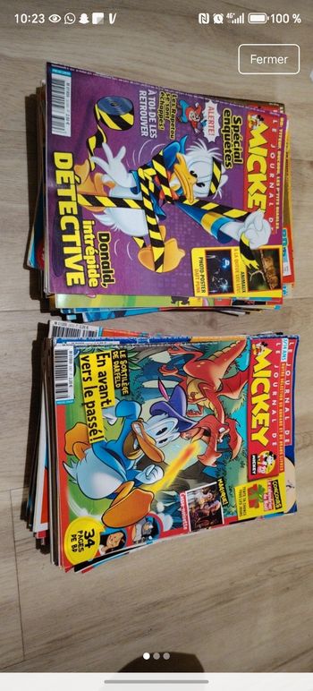 Lot de 48 magazines le journal de mickey 